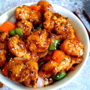 Chicken Black Pepper Sauce With Egg Fried Rice