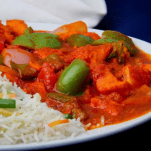 Chicken Manchurian With Egg Fried Rice