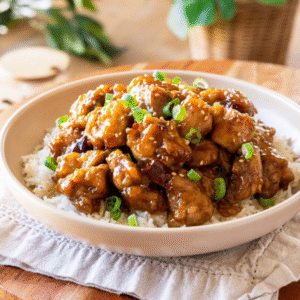 Chicken Sweet & Sour Sauce With Egg Fried Rice