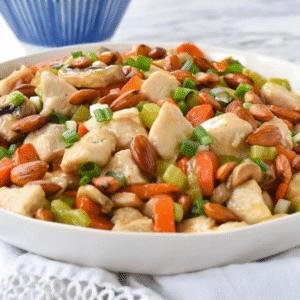 Chicken Almond With Egg Fried Rice